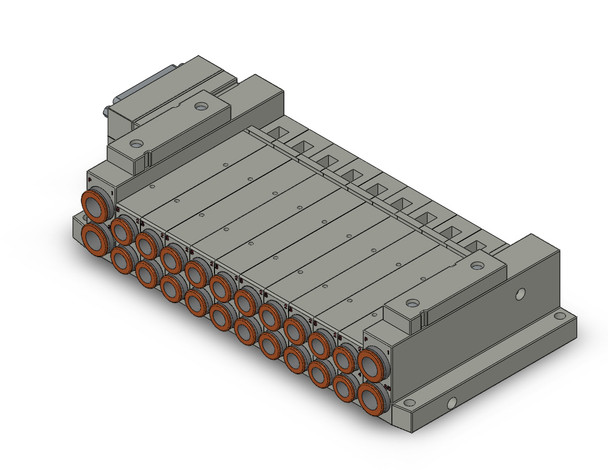 SMC SS5V2-10FD2-10B-C8 Ss5V 10 Station Manifold, Tie-Rod Base