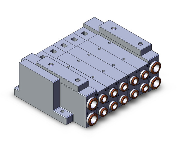 SMC SS5V3-W10S10D-05B-C8 Ss5V 05 Station Manifold, Tie-Rod Base