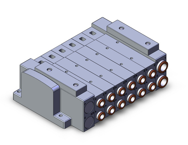 SMC SS5V3-W10S60D-06U-C10 Ss5V 06 Station Manifold, Tie-Rod Base