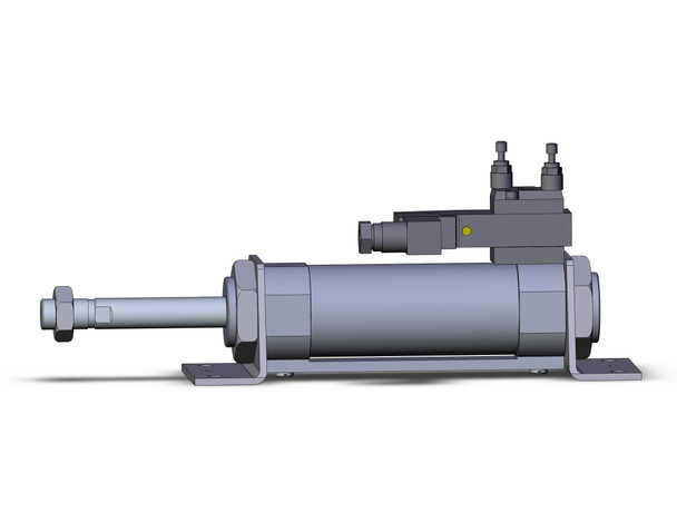 SMC CVM5L40-50B-15D round body cylinder w/valve cylinder, valve mounted, dbl acting