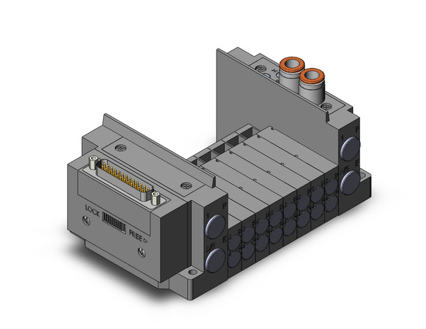 SMC SS5Y3-12F1-08U-N Ss5Y3 8 Sta Manifold Base