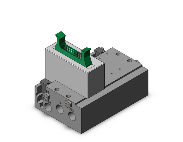 SMC SS5Y3-52PG1-04D-00T 4/5 port solenoid valve plug-in metal base