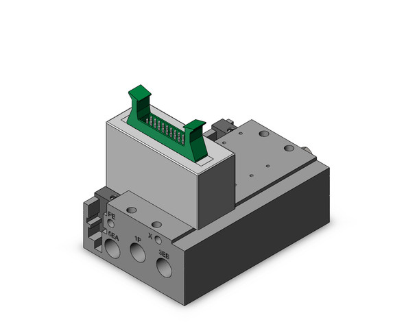 SMC SS5Y3-52RPG1-04D-00T 4/5 port solenoid valve plug-in metal base