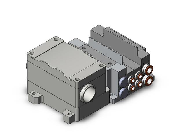 SMC SS5Y5-10T-02U-C6 4/5 port solenoid valve ss5y5 2 sta manifold base