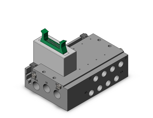 SMC SS5Y5-50J1-04D-01T 4/5 port solenoid valve plug-in metal base