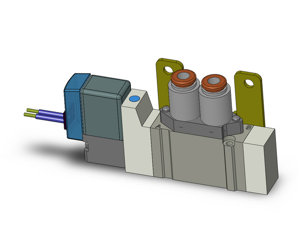 SMC SY3120-5GZ-C4-F2 4/5 port solenoid valve valve, sgl sol, body pt (dc)