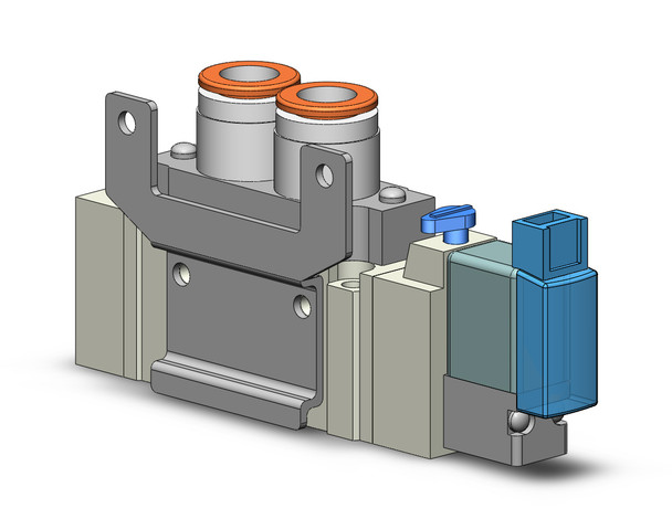 SMC SY5120-5MOZE-C8-F2 valve, sgl sol, body pt (dc)