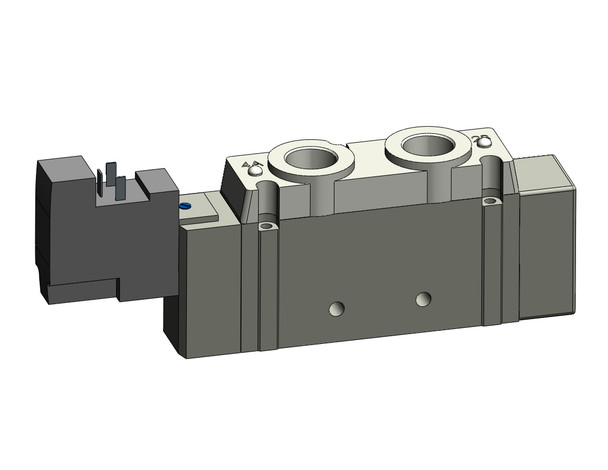 <h2>SY9000, 5 Port Solenoid Valve, All Types</h2><p><h3>Series SY offers major advances in valve performance for cost-effective solutions to your requirements. The series offers high flow with low power consumption in a compact design. The SY is available in body ported or base mounted styles and can be used individually or manifold mounted.<br>- </h3>- Fluid: air<br>- Operating pressure range: (internal pilot) 0.1 - 0.7MPa(external pilot) -100kPa to 0.7MPa(external pilot, pilot pressure range) 0.25 - 0.7MPa<br>- Cv up to 2.5<br>- Coil rated voltage: 3, 5, 6, 12, 24VDC;100, 110, 200, 220VAC<br>- Response time (0.5MPa) w/o indicator light  surge voltage suppressor: 32ms or less<br>- Ambient   fluid temperature: 50 C<br>- <p><a href="https://content2.smcetech.com/pdf/SY3.5.7.9000.pdf" target="_blank">Series Catalog</a>