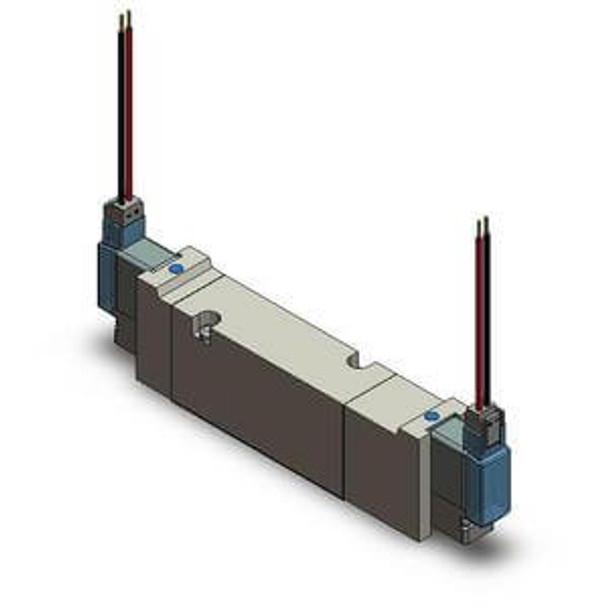 SMC VQZ2150-5YZ1-Q 1000/2000/3000 Series, 5 Port Solenoid Valve, Base Mounted