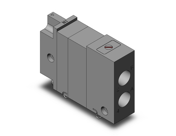 SMC VQ2000-FPG-0202-D 4/5 port solenoid valve dbl check block