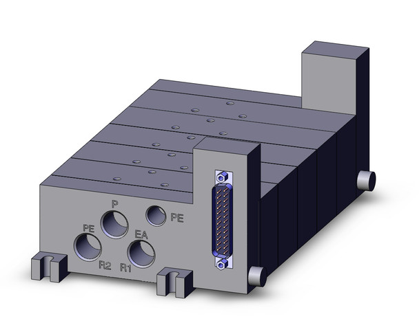 SMC VV5FR2-01FU1-051-02 Manifold, D-Sub Connector