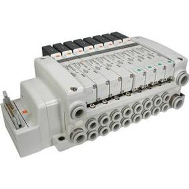 SMC VV5QC11-10C6PD0-D mfld, plug-in, flat cable conn, VV5QC11 MANIFOLD VQC 5-PORT