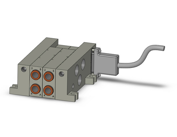 SMC VV5Q41-02C12FU2 Mfld, Plug-In, Vq4000