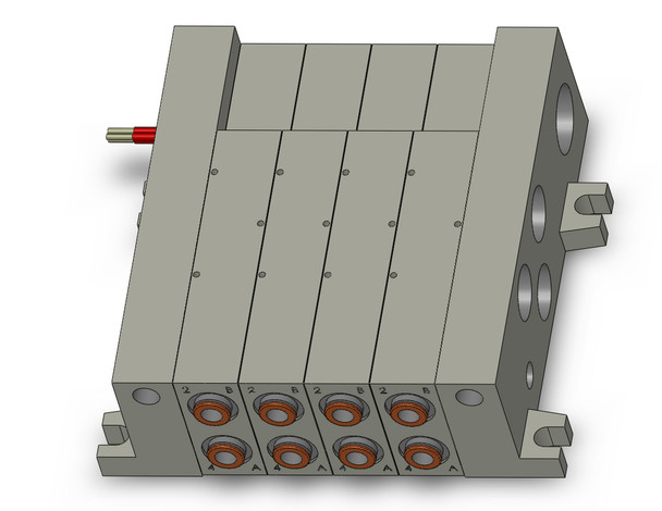 SMC VV5Q41-04C8LD2 Mfld, Plug-In, Vq4000