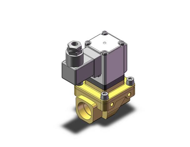 SMC VXZ2C2HZ2AC 2 port valve pilot op 2 port solenoid valve, (n.o.)