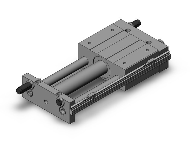 <h2>Rodless Cylinder, CY1L, Magnetically Coupled - Ball Bushing</h2><p><h3>The CY1L Rodless Cylinder - Magnetically Coupled uses industrial strength magnets located in the piston and external carriage to form a single unit that will travel when actuated with air pressure.  It is available in a standard or heavy duty magnetic holding force.  It is a one piece unit integrated with ball bushing bearings which allows for smooth operation and ensures stable travel resistance.</h3>- Bore sizes: 6, 10, 15, 20, 25, 32, 40 mm<br>- Stroke length: 50, 100, 150, 200, 250, 300, 350, 400, 450, 500, 600, 700, 800, 900, 1000, 1500 mm<br>- Minimum operating pressure: 0.18 Mpa (26 psi)<br>- Speed: 50 ~ 500 mm/sec.<br>- Options: XB9 - Low Speed (15 ~ 50 mm/sec.), XB13 - Ultra Low Speed (7 ~ 50 mm/sec.)<br>- Auto switch capable<br>- <p><a href="https://content2.smcetech.com/pdf/CY1L_H.pdf" target="_blank">Series Catalog</a>