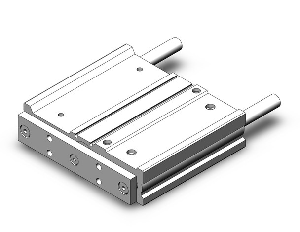 <h2>MGPW, Large Width Guided Cylinder</h2><p><h3>The MGPW is a compact body actuator integrated with internal guide shafts to isolate the load bearing from the movement of the rod and piston seals. The (A) press fitted high precision ball bushing is suitable for minimizing the actuator s plate displacement. Non-rotating accuracy +/-0.01 . The (L) high precision ball bushing allows for smooth operation that ensures stable travel resistance. Non-rotating accuracy +/-0.03 . The (M) carbon steel alloy slide bearing provides lateral stability protecting it from side load impacts. Non-rotating accuracy ranges from +/-0.03  for 63 mm bore to +/-0.05  for 20 mm bore<br>- </h3>- Bore sizes: 20, 25, 32, 40, 50, 63 mm<br>- Stroke lengths: 25, 50, 75, 100, 125, 150, 175, 200 mm<br>- Rubber bumpers as standard<br>- Auto switch capable<br>- <p><a href="https://content2.smcetech.com/pdf/MGPW.pdf" target="_blank">Series Catalog</a>