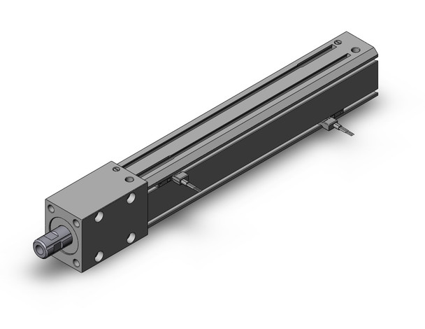 <h2>MTS, Precision Cylinder (Bores 12-40)</h2><p><h3>The MTS cylinder provides superior non-rotating accuracy and linear stability in a compact package. Traditional non-rotating cylinders typically can only hold position to within 0.5  and have inherent sealing problems. Integrating a ball spline as the rod bearing, this cylinder approximates the non-rotational accuracy of a guided cylinder without the added space requirements of external guide rods. In addition, a special rod seal design limits leakage to the equivalent of a round piston rod seal. An optional end lock retains the rod in the retracted position even in the event of loss of air pressure for added safety. Mounting can be done from four precisely machined faces with parallelism of less than 0.1mm.<br>- </h3>- High precision mounting<br>- Models with air cushion are standard<br>- Head side end locking available as standard<br>- 3 standard mounting positions<br>- 2 styles of rod end shapes are available<br>- Auto switch capable<br>- <p><a href="https://content2.smcetech.com/pdf/MTS.pdf" target="_blank">Series Catalog</a>