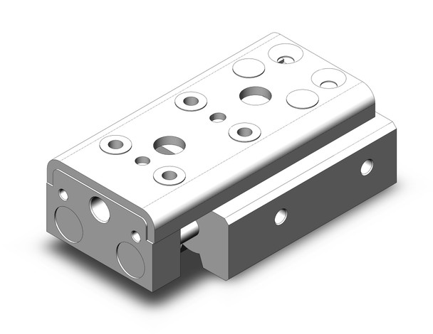 <h2>MXQ, Precision Slide Table (Recirculating Bearings) - Height Interchangeable with Legacy MXQ</h2><p><h3>The MXQ is the newest generation of precision slide tables integrated with hardened stainless steel guides and rails to isolate the load bearing from the movement of the dual rods and piston seals. The new MXQ is interchangeable in height dimension with the legacy style MXQ. Its recirculating ball bearings are matched by size to each slide table with a slight negative clearance resulting in greater accuracy. The MXQ s thinly formed special stainless steel slide table reduces thickness allowing for a larger guide pitch providing high rigidity. The slide table s reduced weigh also increases allowable kinetic energy. The stoppers and shock absorbers are positioned at the center axis to minimize load deflection. The dowel pin holes positioned on the center axis standardizes mounting conditions for the basic and symmetric styles. The end lock option prevents the slide table from dropping in vertical applications, enhancing safety in the event of air pressure loss.<br>- </h3>- Bore sizes: 6, 8, 12, 16, 20, 25 mm<br>- Height interchangeable with legacy style MXQ<br>- Repeatable positioning accuracy: +/-0.05 mm<br>- Stroke adjuster options: rubber, metal stopper or shock absorber<br>- End lock option in the event of air pressure loss<br>- PTFE grease or food grade grease option<br>- RoHS compliant<br>- Auto switch capable<br>- <p><a href="https://content2.smcetech.com/pdf/MXQ_A.pdf" target="_blank">Series Catalog</a>