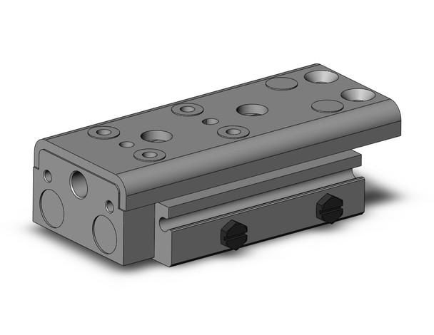 <h2>MXQ*A, Precision Slide Table (Recirculating Bearings) - Standard Double Ported</h2><p><h3>The MXQ*A is the newest generation of precision slide tables integrated with hardened stainless steel guides and rails to isolate the load bearing from the movement of the dual rods and piston seals. Its recirculating ball bearings are matched by size to each slide table with a slight negative clearance resulting in greater accuracy. The MXQ s thinly formed special stainless steel slide table reduces thickness allowing for a larger guide pitch providing high rigidity. The slide table s reduced weigh also increases allowable kinetic energy. The stoppers and shock absorbers are positioned at the center axis to minimize load deflection. The dowel pin holes positioned on the center axis standardizes mounting conditions for the basic and symmetric styles. The end lock option prevents the slide table from dropping in vertical applications, enhancing safety in the event of air pressure loss.<br>- </h3>- Bore sizes: 6, 8, 12, 16, 20, 25 mm<br>- Repeatable positioning accuracy: +/-0.05 mm<br>- Stroke adjuster options: rubber, metal stopper or shock absorber<br>- End lock option in the event of air pressure loss<br>- PTFE grease or food grade grease option<br>- RoHS compliant<br>- Auto switch capable<br>- <p><a href="https://content2.smcetech.com/pdf/MXQ_A.pdf" target="_blank">Series Catalog</a>