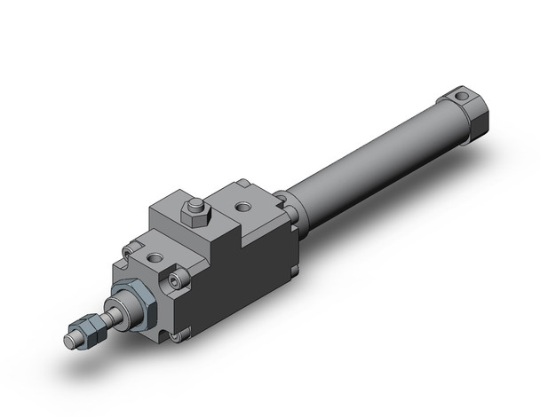 SMC CLJ2B16-60-P round body cylinder w/lock cyl, rnd body, fine lock