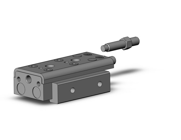 <h2>MXQ, Precision Slide Table (Recirculating Bearings) - Height Interchangeable with Legacy MXQ</h2><p><h3>The MXQ is the newest generation of precision slide tables integrated with hardened stainless steel guides and rails to isolate the load bearing from the movement of the dual rods and piston seals. The new MXQ is interchangeable in height dimension with the legacy style MXQ. Its recirculating ball bearings are matched by size to each slide table with a slight negative clearance resulting in greater accuracy. The MXQ s thinly formed special stainless steel slide table reduces thickness allowing for a larger guide pitch providing high rigidity. The slide table s reduced weigh also increases allowable kinetic energy. The stoppers and shock absorbers are positioned at the center axis to minimize load deflection. The dowel pin holes positioned on the center axis standardizes mounting conditions for the basic and symmetric styles. The end lock option prevents the slide table from dropping in vertical applications, enhancing safety in the event of air pressure loss.<br>- </h3>- Bore sizes: 6, 8, 12, 16, 20, 25 mm<br>- Height interchangeable with legacy style MXQ<br>- Repeatable positioning accuracy: +/-0.05 mm<br>- Stroke adjuster options: rubber, metal stopper or shock absorber<br>- End lock option in the event of air pressure loss<br>- PTFE grease or food grade grease option<br>- RoHS compliant<br>- Auto switch capable<br>- <p><a href="https://content2.smcetech.com/pdf/MXQ_A.pdf" target="_blank">Series Catalog</a>