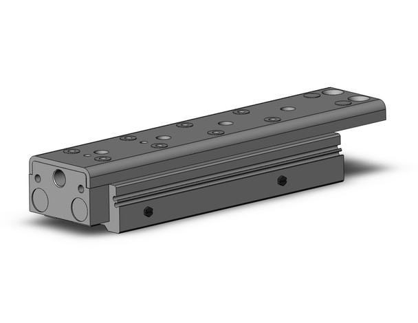 <h2>MXQ, Precision Slide Table (Recirculating Bearings) - Height Interchangeable with Legacy MXQ</h2><p><h3>The MXQ is the newest generation of precision slide tables integrated with hardened stainless steel guides and rails to isolate the load bearing from the movement of the dual rods and piston seals. The new MXQ is interchangeable in height dimension with the legacy style MXQ. Its recirculating ball bearings are matched by size to each slide table with a slight negative clearance resulting in greater accuracy. The MXQ s thinly formed special stainless steel slide table reduces thickness allowing for a larger guide pitch providing high rigidity. The slide table s reduced weigh also increases allowable kinetic energy. The stoppers and shock absorbers are positioned at the center axis to minimize load deflection. The dowel pin holes positioned on the center axis standardizes mounting conditions for the basic and symmetric styles. The end lock option prevents the slide table from dropping in vertical applications, enhancing safety in the event of air pressure loss.<br>- </h3>- Bore sizes: 6, 8, 12, 16, 20, 25 mm<br>- Height interchangeable with legacy style MXQ<br>- Repeatable positioning accuracy: +/-0.05 mm<br>- Stroke adjuster options: rubber, metal stopper or shock absorber<br>- End lock option in the event of air pressure loss<br>- PTFE grease or food grade grease option<br>- RoHS compliant<br>- Auto switch capable<br>- <p><a href="https://content2.smcetech.com/pdf/MXQ_A.pdf" target="_blank">Series Catalog</a>