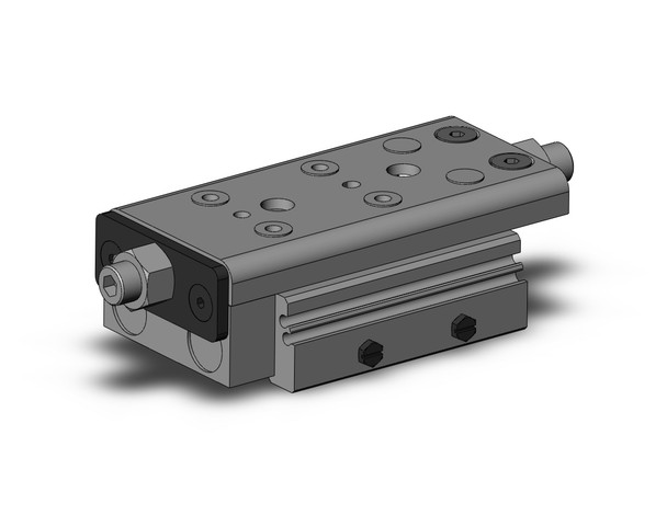 <h2>MXQ*A, Precision Slide Table (Recirculating Bearings) - Standard Double Ported</h2><p><h3>The MXQ*A is the newest generation of precision slide tables integrated with hardened stainless steel guides and rails to isolate the load bearing from the movement of the dual rods and piston seals. Its recirculating ball bearings are matched by size to each slide table with a slight negative clearance resulting in greater accuracy. The MXQ s thinly formed special stainless steel slide table reduces thickness allowing for a larger guide pitch providing high rigidity. The slide table s reduced weigh also increases allowable kinetic energy. The stoppers and shock absorbers are positioned at the center axis to minimize load deflection. The dowel pin holes positioned on the center axis standardizes mounting conditions for the basic and symmetric styles. The end lock option prevents the slide table from dropping in vertical applications, enhancing safety in the event of air pressure loss.<br>- </h3>- Bore sizes: 6, 8, 12, 16, 20, 25 mm<br>- Repeatable positioning accuracy: +/-0.05 mm<br>- Stroke adjuster options: rubber, metal stopper or shock absorber<br>- End lock option in the event of air pressure loss<br>- PTFE grease or food grade grease option<br>- RoHS compliant<br>- Auto switch capable<br>- <p><a href="https://content2.smcetech.com/pdf/MXQ_A.pdf" target="_blank">Series Catalog</a>