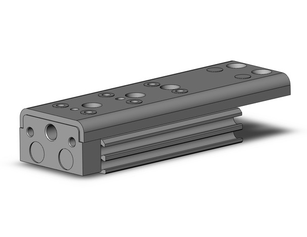 <h2>MXQ, Precision Slide Table (Recirculating Bearings) - Height Interchangeable with Legacy MXQ</h2><p><h3>The MXQ is the newest generation of precision slide tables integrated with hardened stainless steel guides and rails to isolate the load bearing from the movement of the dual rods and piston seals. The new MXQ is interchangeable in height dimension with the legacy style MXQ. Its recirculating ball bearings are matched by size to each slide table with a slight negative clearance resulting in greater accuracy. The MXQ s thinly formed special stainless steel slide table reduces thickness allowing for a larger guide pitch providing high rigidity. The slide table s reduced weigh also increases allowable kinetic energy. The stoppers and shock absorbers are positioned at the center axis to minimize load deflection. The dowel pin holes positioned on the center axis standardizes mounting conditions for the basic and symmetric styles. The end lock option prevents the slide table from dropping in vertical applications, enhancing safety in the event of air pressure loss.<br>- </h3>- Bore sizes: 6, 8, 12, 16, 20, 25 mm<br>- Height interchangeable with legacy style MXQ<br>- Repeatable positioning accuracy: +/-0.05 mm<br>- Stroke adjuster options: rubber, metal stopper or shock absorber<br>- End lock option in the event of air pressure loss<br>- PTFE grease or food grade grease option<br>- RoHS compliant<br>- Auto switch capable<br>- <p><a href="https://content2.smcetech.com/pdf/MXQ_A.pdf" target="_blank">Series Catalog</a>