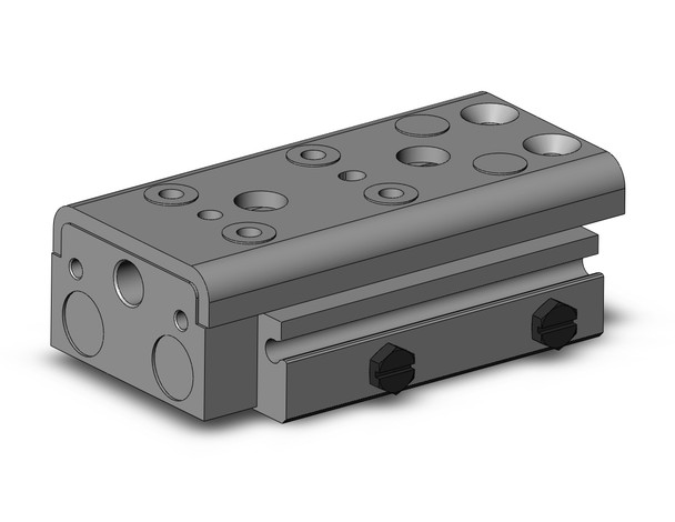 <h2>MXQ*A, Precision Slide Table (Recirculating Bearings) - Standard Double Ported</h2><p><h3>The MXQ*A is the newest generation of precision slide tables integrated with hardened stainless steel guides and rails to isolate the load bearing from the movement of the dual rods and piston seals. Its recirculating ball bearings are matched by size to each slide table with a slight negative clearance resulting in greater accuracy. The MXQ s thinly formed special stainless steel slide table reduces thickness allowing for a larger guide pitch providing high rigidity. The slide table s reduced weigh also increases allowable kinetic energy. The stoppers and shock absorbers are positioned at the center axis to minimize load deflection. The dowel pin holes positioned on the center axis standardizes mounting conditions for the basic and symmetric styles. The end lock option prevents the slide table from dropping in vertical applications, enhancing safety in the event of air pressure loss.<br>- </h3>- Bore sizes: 6, 8, 12, 16, 20, 25 mm<br>- Repeatable positioning accuracy: +/-0.05 mm<br>- Stroke adjuster options: rubber, metal stopper or shock absorber<br>- End lock option in the event of air pressure loss<br>- PTFE grease or food grade grease option<br>- RoHS compliant<br>- Auto switch capable<br>- <p><a href="https://content2.smcetech.com/pdf/MXQ_A.pdf" target="_blank">Series Catalog</a>