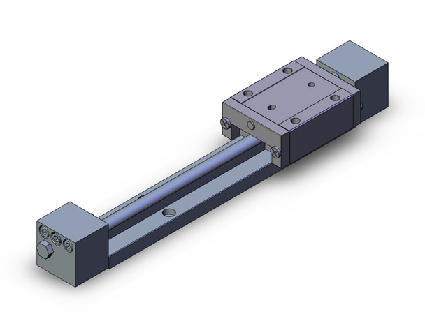 <h2>MXY, Long Stroke Precision Slide Table (Recirculating Bearings) - Magnetically Coupled</h2><p><h3>The MXY is a long stroke precision slide table, light weight in design that provides constant rigidity throughout the entire stroke, up to 400 mm. It is integrated with hardened stainless steel guides and rails to isolate the load bearing from the movement of the piston rod and seals. The stroke adjuster does not protrude from the slide table s mounting surface for a compact footprint.<br>- </h3>- Bore sizes: 6, 8, 12 mm<br>- Stroke adjuster options: rubber, metal stopper or shock absorber<br>- PTFE grease or food grade grease option<br>- RoHS compliant<br>- Auto switch capable<br>- <p><a href="https://content2.smcetech.com/pdf/MXY.pdf" target="_blank">Series Catalog</a>