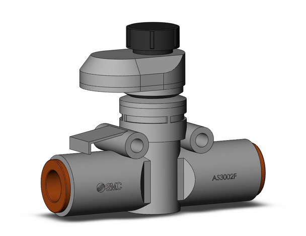 <h2>AS*2FS, Speed Controller with Indicator, In-line Type</h2><p><h3>The AS speed controller variants with indicator window allow for numerical verification of flow rate setting.</h3>- Speed controller with indicator, In-line type<br>- Max. operating pressure: 1MPa<br>- Tubing Material: nylon, soft nylon, polyurethane, FEP, PFA<br>- Body Size: M5, 1/8, 1/4, 3/8, 1/2<br>- <p><a href="https://content2.smcetech.com/pdf/AS_FS Inline.pdf" target="_blank">Series Catalog</a>