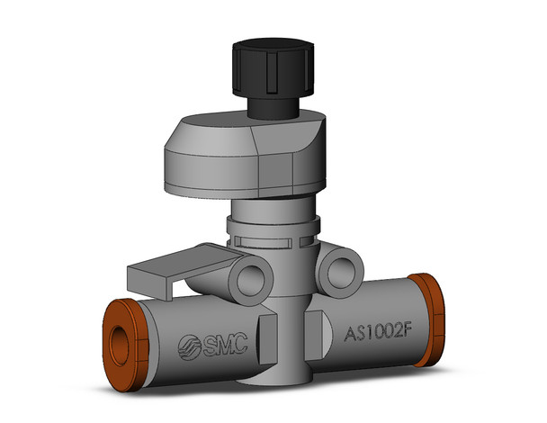 <h2>AS*2FS, Speed Controller with Indicator, In-line Type</h2><p><h3>The AS speed controller variants with indicator window allow for numerical verification of flow rate setting.</h3>- Speed controller with indicator, In-line type<br>- Max. operating pressure: 1MPa<br>- Tubing Material: nylon, soft nylon, polyurethane, FEP, PFA<br>- Body Size: M5, 1/8, 1/4, 3/8, 1/2<br>- <p><a href="https://content2.smcetech.com/pdf/AS_FS Inline.pdf" target="_blank">Series Catalog</a>