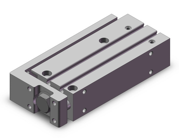 <h2>MXH, Narrow Width Precision Slide Table (Recirculating Bearings)</h2><p><h3>The MXH narrow width precision slide table incorporates recirculating bearings to its new linear guide system to increase rigidity by expanding the width where the load bearings come in contact with the linear guide. The new linear guide system also increases allowable pitch moment by 170%, yaw moment by 210% and roll moment by 240% as well as reduces its weight by as much as 19% from the previous model. Its narrow width footprint allows for multiple units to be mounted adjacently for applications with tight space constraints.</h3>- Bore sizes: 6, 10, 16, 20 mm<br>- Special (non-standard) porting option<br>- Rubber bumpers<br>- RoHS compliant<br>- Auto switch capable<br>- <p><a href="https://content2.smcetech.com/pdf/MXH_Z.pdf" target="_blank">Series Catalog</a>