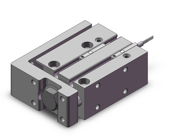 <h2>MXH, Narrow Width Precision Slide Table (Recirculating Bearings)</h2><p><h3>The MXH narrow width precision slide table incorporates recirculating bearings to its new linear guide system to increase rigidity by expanding the width where the load bearings come in contact with the linear guide. The new linear guide system also increases allowable pitch moment by 170%, yaw moment by 210% and roll moment by 240% as well as reduces its weight by as much as 19% from the previous model. Its narrow width footprint allows for multiple units to be mounted adjacently for applications with tight space constraints.</h3>- Bore sizes: 6, 10, 16, 20 mm<br>- Special (non-standard) porting option<br>- Rubber bumpers<br>- RoHS compliant<br>- Auto switch capable<br>- <p><a href="https://content2.smcetech.com/pdf/MXH_Z.pdf" target="_blank">Series Catalog</a>