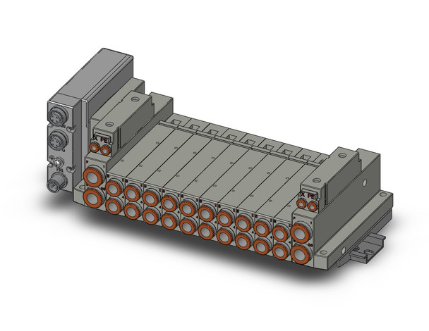 SMC SS5V2-W10S1EAD-10BR-N9-D Ss5V 10 Station Manifold, Tie-Rod Base