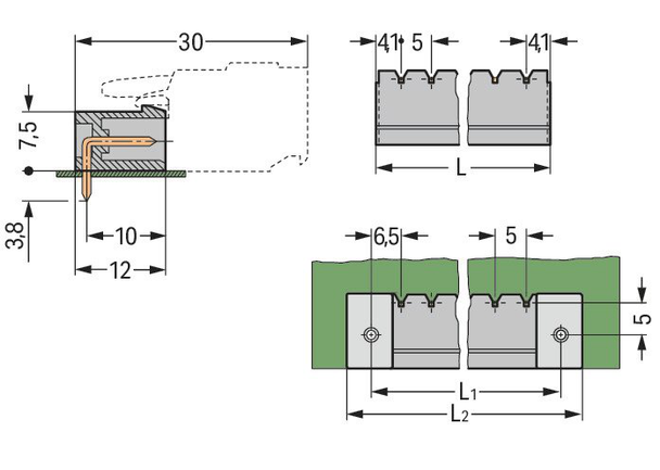 Wago 231-441/001-000 Male connector