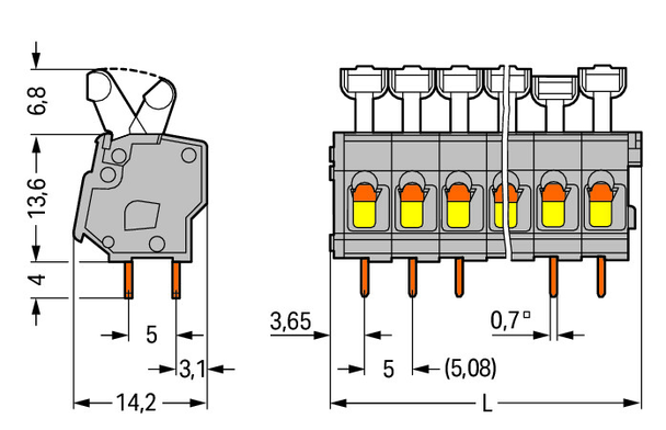 Wago 257-403 Pack of 70