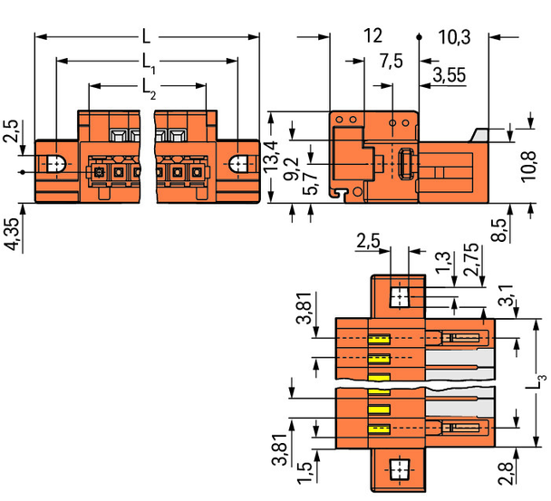 Wago 734-336/019-000 Male connector