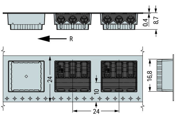 Wago 2061-1663/998-404 THR PCB terminal block Pack of 320