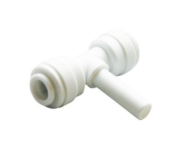 John Guest CI580808W White Acetal Branch Stem Tee 1/4 x 1/4 x 1/4  Pack of 10