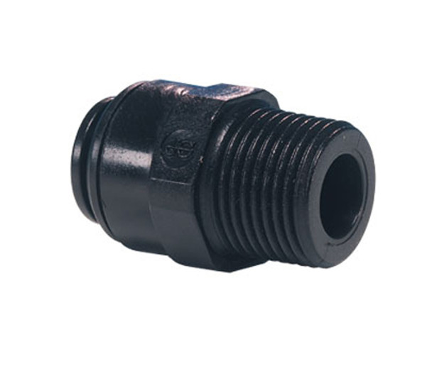 John Guest PM010501E Black Acetal Male Connector 5mm x 1/8" BSPT  Bag of 10