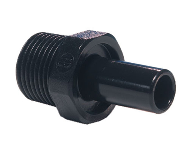 John Guest PM050501E Black Acetal Stem Adapter 5mm x 1/8" BSPT  Bag of 10