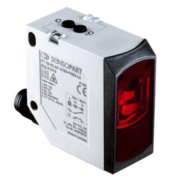 SensoPart FT 55-RLHP2-2PNS-L5 0,1  5 m,  laser class 1,  teach-in, 2 x Auto-Detect, N.O./N.C., IP69K, plug M12 5-pin 623-11034