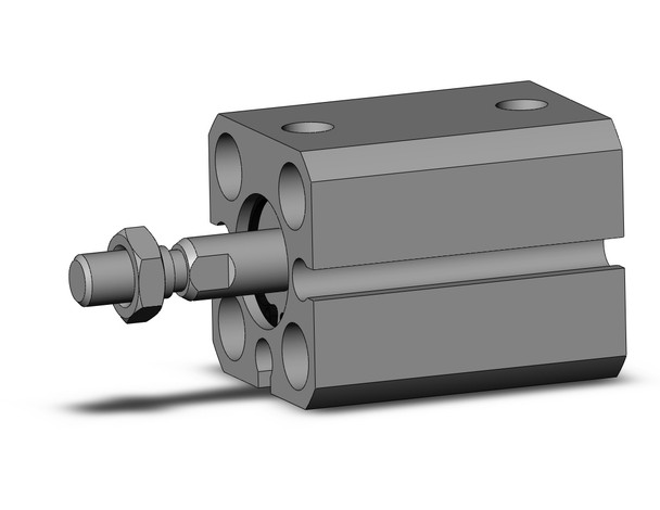 <h2>C(D)QS, Compact Cylinder, Single Acting,  Single Rod</h2><p><h3>The CQS single rod, single acting version of the compact cylinder is available for those small bore cylinder applications where saving space is a concern. Both switch capable and non-switch capable body styles are the same, and switches can be mounted on three (12-16 bore) and four (20-25 bore) sides.</h3>- Spring extend or spring return<br>- Bore sizes in mm: 12, 16, 20, 25<br>- Strokes: 5mm   10mm<br>- Mounts: through hole, both ends tapped, foot, front or rear flanges<br>- Variety of switches and a variety of lead wire lengths<br>- <p><a href="https://content2.smcetech.com/pdf/CQS.pdf" target="_blank">Series Catalog</a>