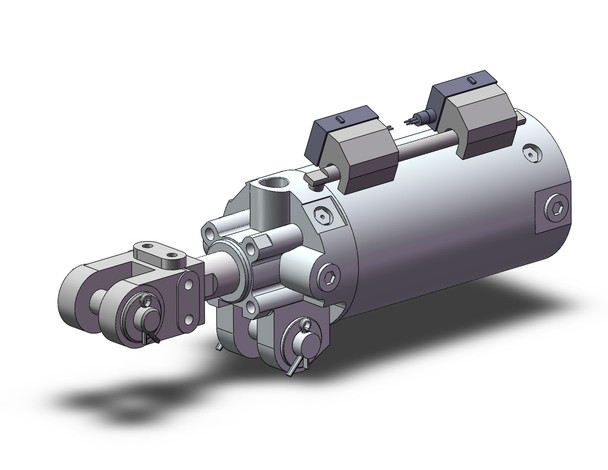 <h2>CKG1-Z/CKP1-Z, Clamp Cylinder w/Magnetic Field Resistant Auto Switch (Rod Mounting Style)</h2><p><h3>The CK1-Z series is a clamp cylinder available in two styles of clevis widths (16.5mm, 19.5mm).  It is a non-lube, compact, lightweight cylinder with a built-in speed controller.  The CK1-Z is available in 3 bore sizes with stroke lengths up to 150mm.  Options include easy speed adjustments, rod attachments and auto switch capabilities.</h3>- Clevis width: 16.5mm, 19.5mm<br>- Easy speed adjustment<br>- Piping ports are located on three surfaces<br>- Air cushion: unclamped, head on<p><a href="https://content2.smcetech.com/pdf/CKG_P1-Z.pdf" target="_blank">Series Catalog</a>