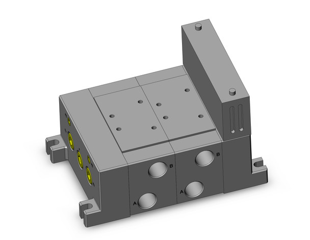 SMC EVV722-04R-04USB-Q 4/5 port solenoid valve mfld, iso  size 2