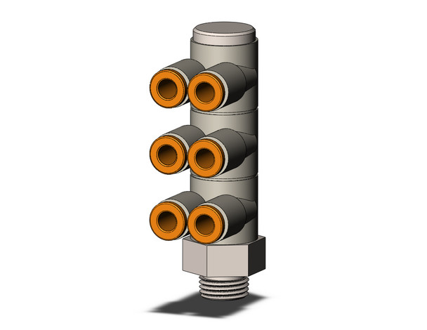 SMC KQ2ZT03-34NP Fitting, Tple Br Uni Male Elbow Pack of 10