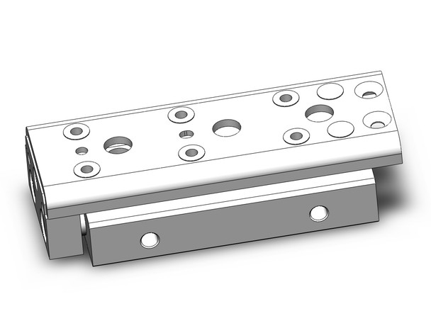 <h2>MXQ*C, Precision Slide Table (Recirculating Bearings) - Single Side Ported</h2><p><h3>The MXQ*C is the newest generation of precision slide tables integrated with hardened stainless steel guides and rails to isolate the load bearing from the movement of the dual rods and piston seals. The MXQ*C has a compact design and two auto-switches can be mounted into one groove on the same side. Its recirculating ball bearings are matched by size to each slide table with a slight negative clearance resulting in greater accuracy. The MXQ s thinly formed special stainless steel slide table reduces thickness allowing for a larger guide pitch providing high rigidity. The slide table s reduced weigh also increases allowable kinetic energy. The stoppers and shock absorbers are positioned at the center axis to minimize load deflection. The dowel pin holes positioned on the center axis standardizes mounting conditions for the basic and symmetric styles. The end lock option prevents the slide table from dropping in vertical applications, enhancing safety in the event of air pressure loss.</h3>- Bore sizes: 8, 12 mm<br>- Repeatable positioning accuracy: +/-0.05 mm<br>- Stroke adjuster options: rubber, metal stopper or shock absorber<br>- End lock option in the event of air pressure loss<br>- PTFE grease or food grade grease option<br>- RoHS compliant<br>- Auto switch capable<br>- <p><a href="https://content2.smcetech.com/pdf/MXQ_A.pdf" target="_blank">Series Catalog</a>