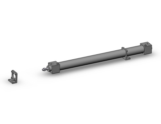 <h2>RHC, High Power Cylinder, Double Acting, Single Rod</h2><p><h3>High speed or high load cylinder applications frequently require additional speed and flow control devices to control the stopping of the load. SMC s RHC series features a longer cushion design which is capable of stopping heavy or high speed loads while maintaining the simplicity of a standard air cushion cylinder. This enhanced cushion allows the kinetic distance, which results in the ability to absorb up to 23.8 ft-lb of energy and operate reliably at speeds up to 118 in/sec. Even with the improved performance of the RHC, cushion adjustment remains as simple as adjusting the cushion needle valve. </h3>- <p><a href="https://content2.smcetech.com/pdf/RHC.pdf" target="_blank">Series Catalog</a>